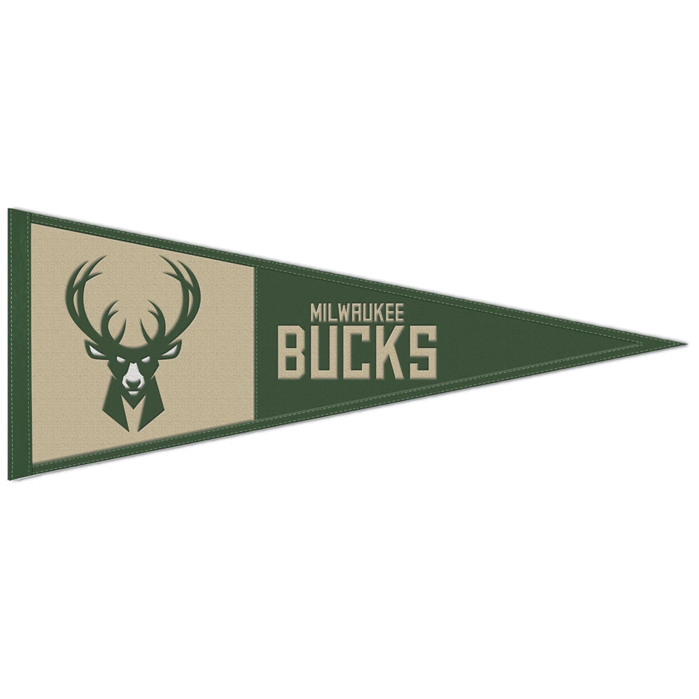 WinCraft Milwaukee Bucks 13" x 32" Wool Primary Logo Pennant