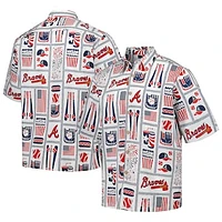 Men's Reyn Spooner White Atlanta Braves Americana Button-Up Shirt