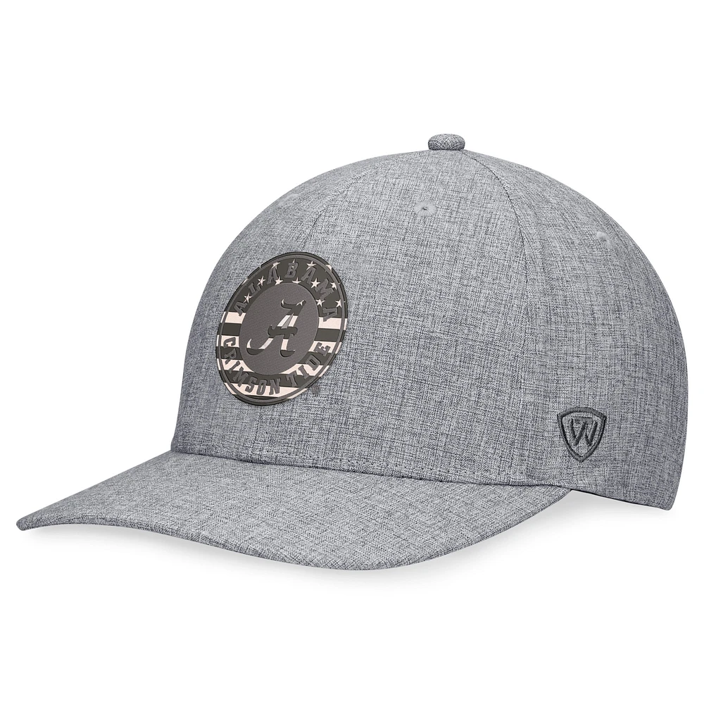 Men's Top of the World Gray Alabama Crimson Tide Grit Flex Hat