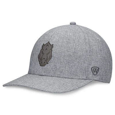 Men's Top of the World Gray Arkansas Razorbacks Top Grit Flex Hat