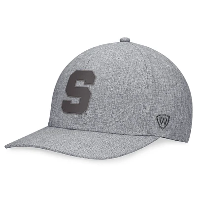 Men's Top of the World Gray Michigan State Spartans Top Grit Flex Hat