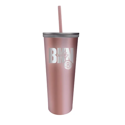 Brooklyn Nets 18oz. Skinny Rose Gold Tumbler