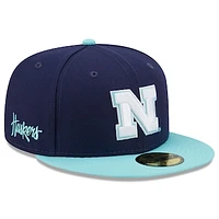 Men's New Era Navy/Light Blue Nebraska Huskers 59FIFTY Fitted Hat