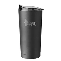 Nebraska Huskers 20oz. Black Powder Coat Tumbler