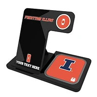 Illinois Fighting Illini Personalized 3-In-1 Wireless Charger