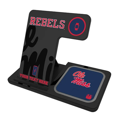Ole Miss Rebels Personalized 3-In-1 Wireless Charger