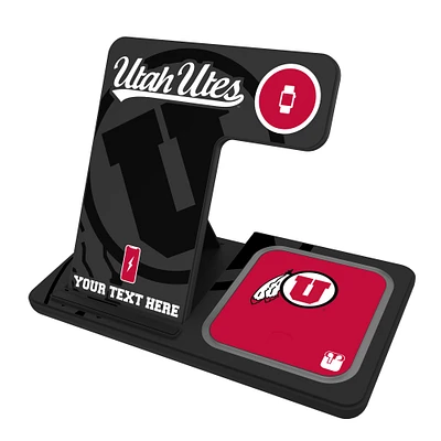 Utah Utes Personalized 3-In-1 Wireless Charger