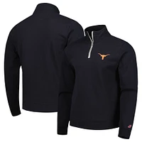 Men's League Collegiate Wear Black Texas Longhorns Stack Essential Lightweight Fleece Quarter-Zip Sweatshirt