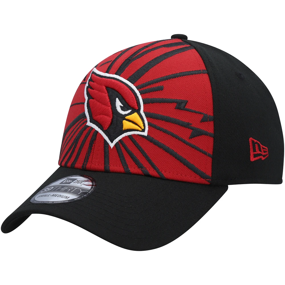 Men's New Era Cardinal/Black Arizona Cardinals Shattered 39THIRTY Flex Hat