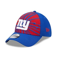 Men's New Era Red/Royal New York Giants Shattered 39THIRTY Flex Hat