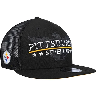 Men's New Era Black Pittsburgh Steelers Totem 9FIFTY Snapback Hat