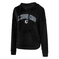 Women's Concepts Sport Black Minnesota United FC Intermission Velour Pullover Hoodie