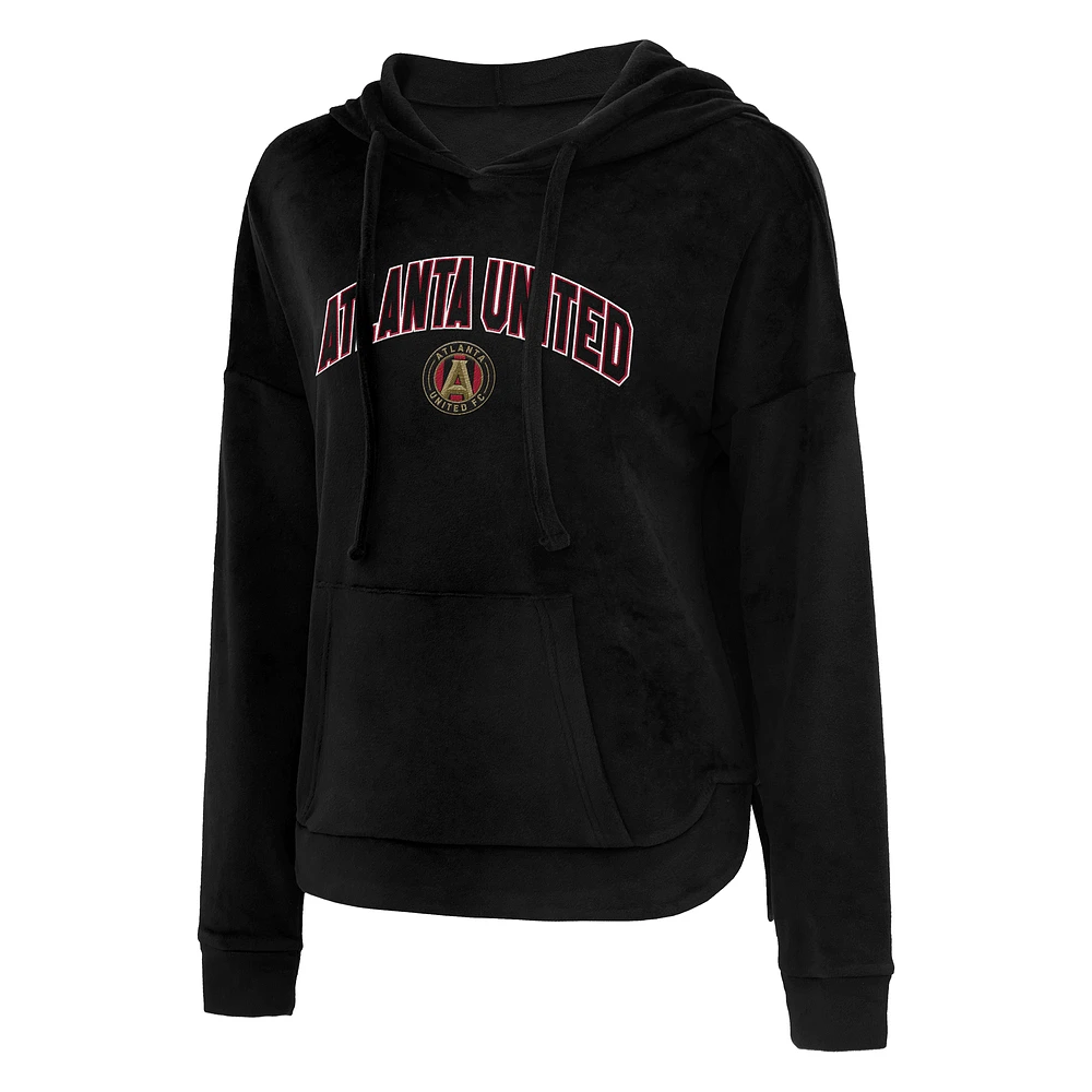 Women's Concepts Sport Black Atlanta United FC Intermission Velour Pullover Hoodie