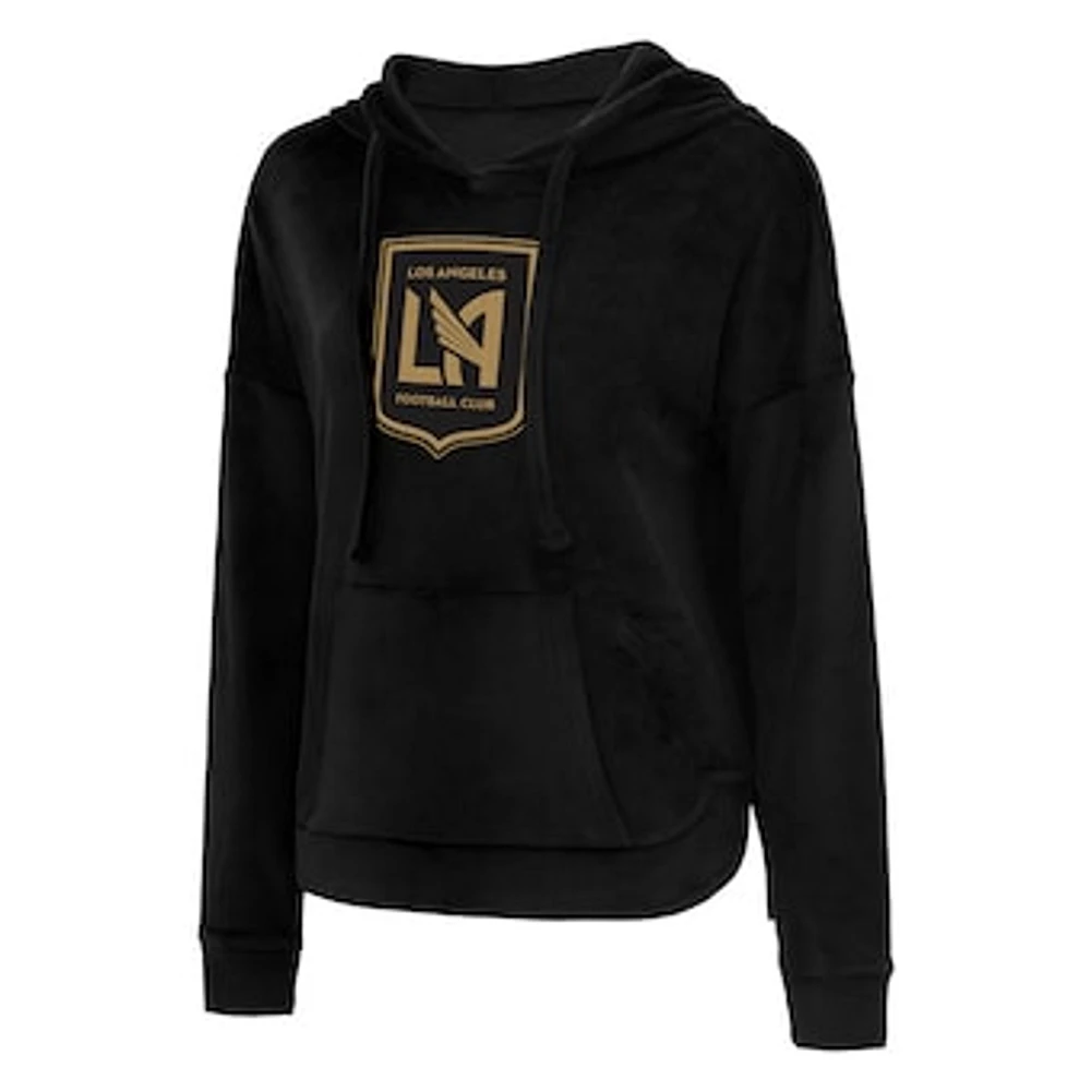 Women's Concepts Sport Black LAFC Intermission Velour Pullover Hoodie