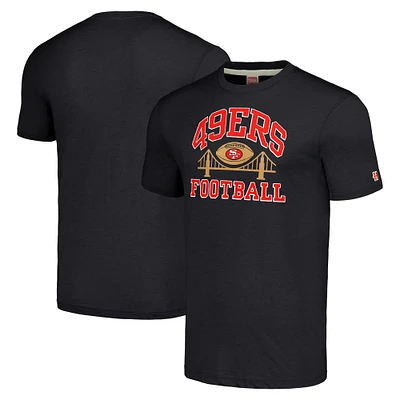 Men's Homage Charcoal San Francisco 49ers Hyper Local Tri-Blend T-Shirt