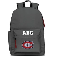 MOJO Gray Montreal Canadiens Personalized Campus Laptop Backpack