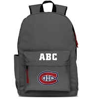 MOJO Gray Montreal Canadiens Personalized Campus Laptop Backpack