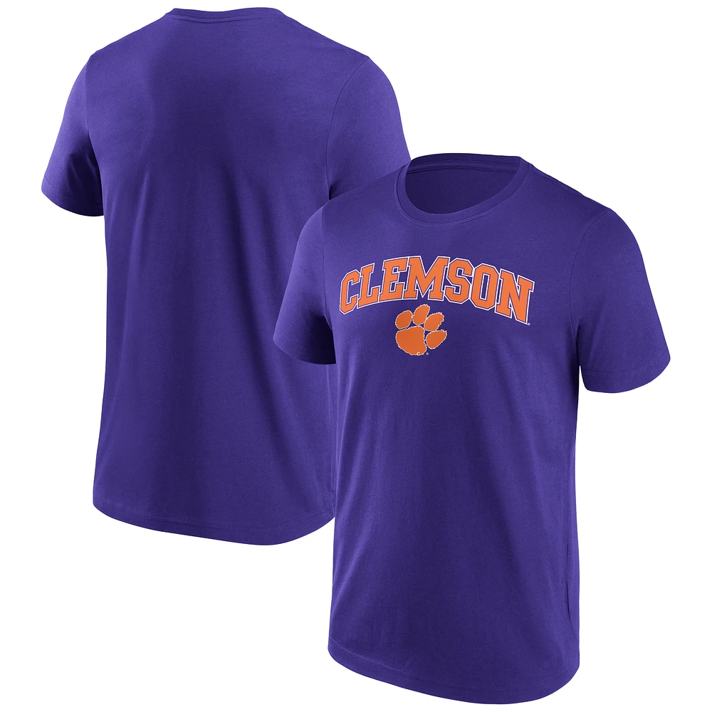 Men's Fanatics Purple Clemson Tigers Campus 2.0 T-Shirt