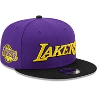 Men's New Era Purple/Black Los Angeles Lakers Jersey Hook Statement Edition 9FIFTY Snapback Hat