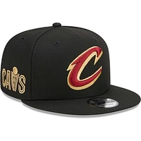 Men's New Era Black Cleveland Cavaliers Jersey Hook Statement Edition 9FIFTY Snapback Hat