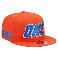 Men's New Era Orange Oklahoma City Thunder Jersey Hook Statement Edition 9FIFTY Snapback Hat