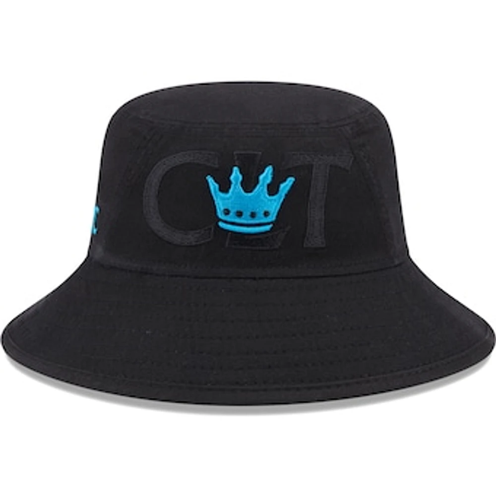 Men's New Era Black Charlotte FC Kick Off Bucket Hat