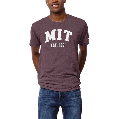 Men's League Collegiate Wear Heather Maroon MIT Engineers 1274 Victory Falls T-Shirt