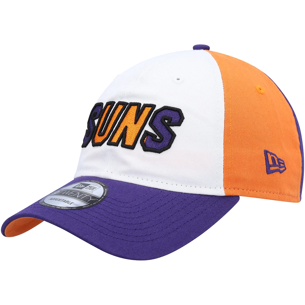 Men's New Era  White/Purple Phoenix Suns Back Half 9TWENTY Adjustable Hat