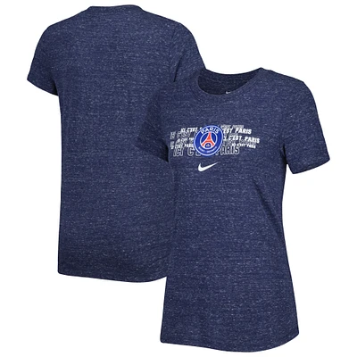 Women's Nike Navy Paris Saint-Germain Varsity Space-Dye T-Shirt