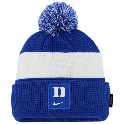 Youth Nike Royal Duke Blue Devils Cuffed Knit Hat with Pom