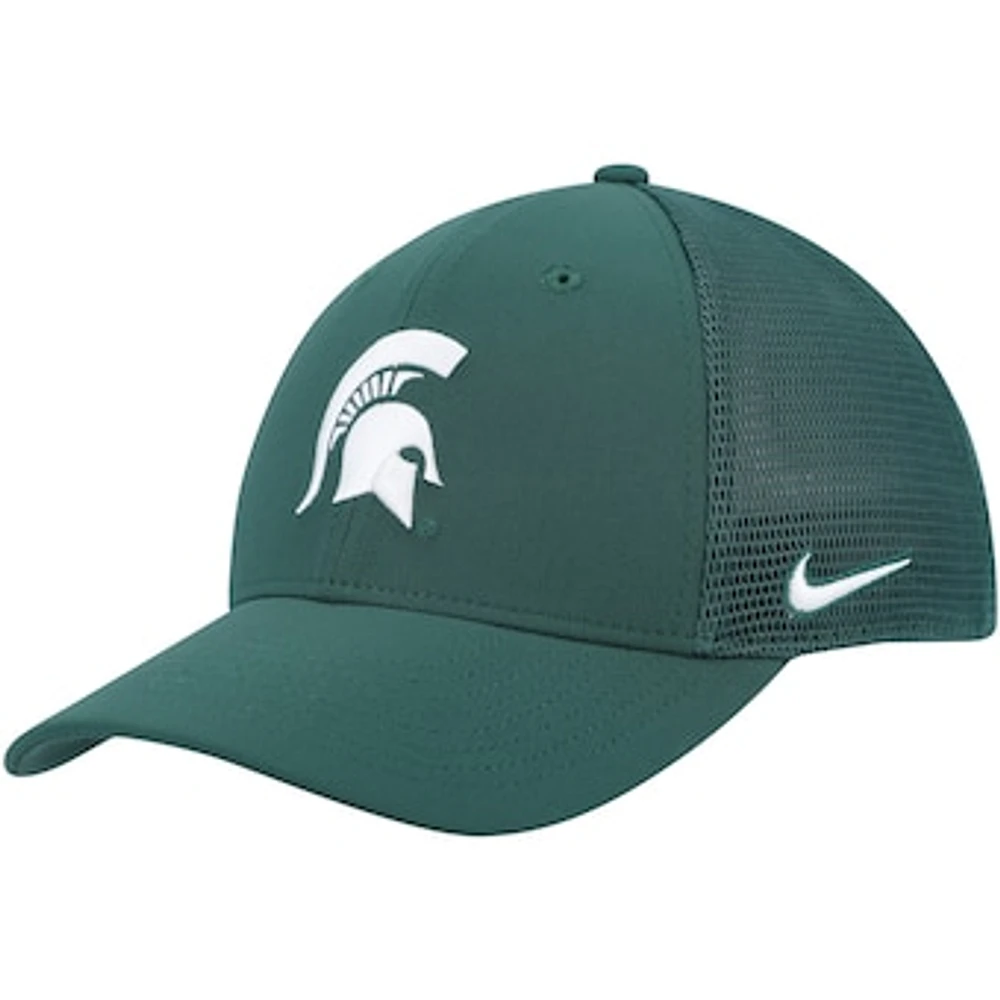 Men's Nike Green Michigan State Spartans Legacy91 Meshback Swoosh Performance Flex Hat