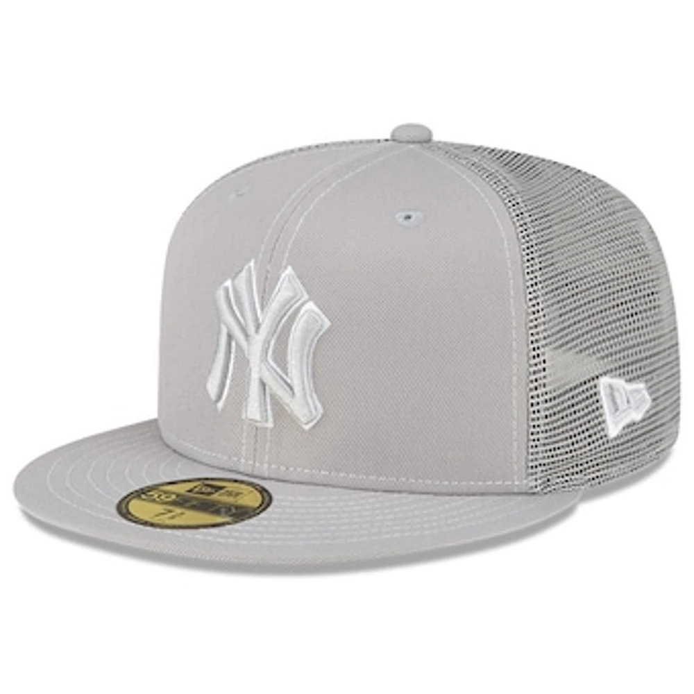 Men's New Era  Gray York Yankees 2023 On-Field Batting Practice 59FIFTY Fitted Hat