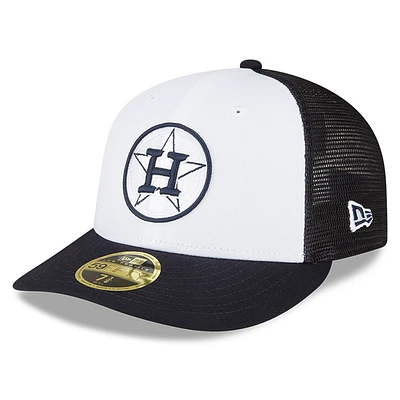 Men's New Era  White/Navy Houston Astros 2023 On-Field Batting Practice Low Profile 59FIFTY Fitted Hat