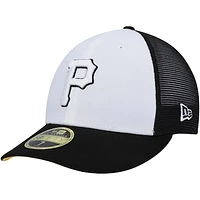 Men's New Era White/Black Pittsburgh Pirates 2023 On-Field Batting Practice Low Profile 59FIFTY Fitted Hat