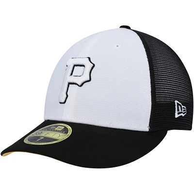 Men's New Era White/Black Pittsburgh Pirates 2023 On-Field Batting Practice Low Profile 59FIFTY Fitted Hat