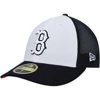 Men's New Era White/Navy Boston Red Sox 2023 On-Field Batting Practice Low Profile 59FIFTY Fitted Hat