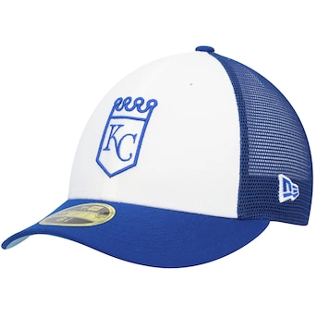 Men's New Era  Royal/White Kansas City Royals 2023 On-Field Batting Practice Low Profile 59FIFTY Fitted Hat