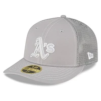 Men's New Era Gray Athletics 2023 On-Field Batting Practice Low Profile 59FIFTY Fitted Hat