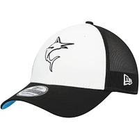 Men's New Era  Black/White Miami Marlins 2023 On-Field Batting Practice 39THIRTY Flex Hat