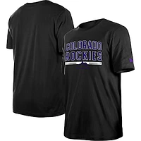 Men's New Era Black Colorado Rockies Batting Practice T-Shirt