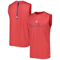 Men's New Era Heather Red St. Louis Cardinals Team Muscle Tank Top