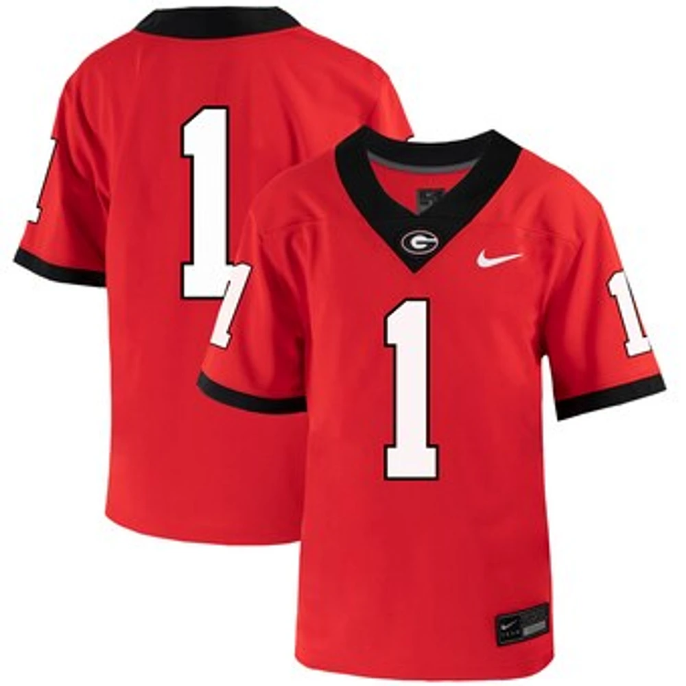 Youth Nike #1 Red Georgia Bulldogs 1st Armored Division Old Ironsides Untouchable Football Jersey