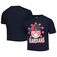Girls Youth New Era Navy Cleveland Guardians Team Half Sleeve T-Shirt