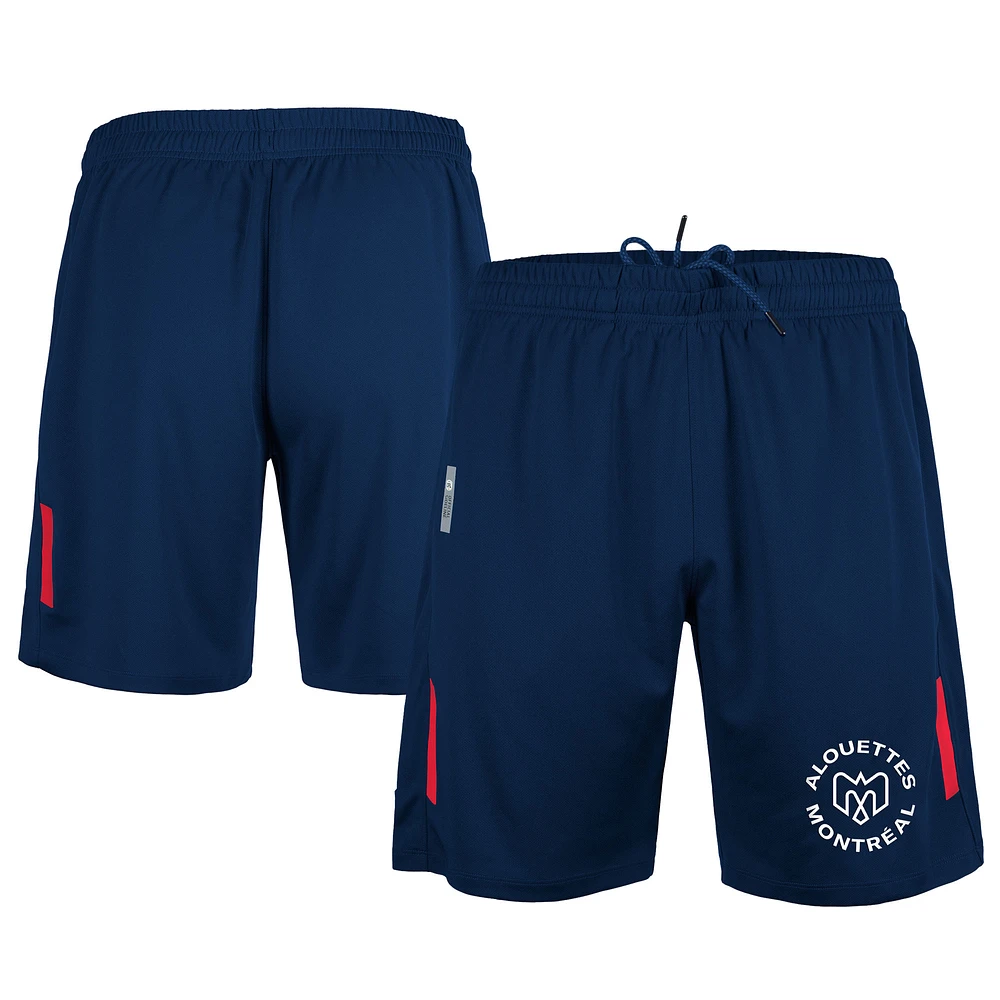 Men's New Era  Navy Montreal Alouettes Sideline Swift Performance Knit Shorts