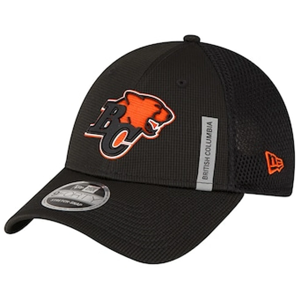 Men's New Era  Black BC Lions Sideline 9FORTY Adjustable Hat