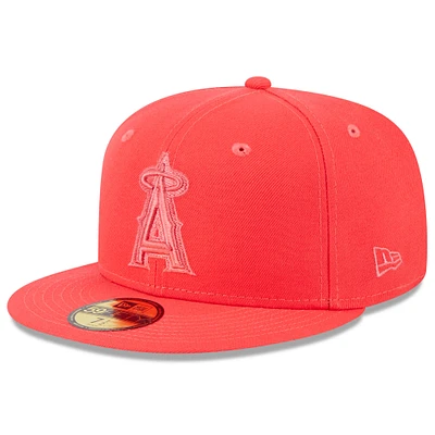 Men's New Era Red Los Angeles Angels 2023 Spring Color Basic 59FIFTY Fitted Hat