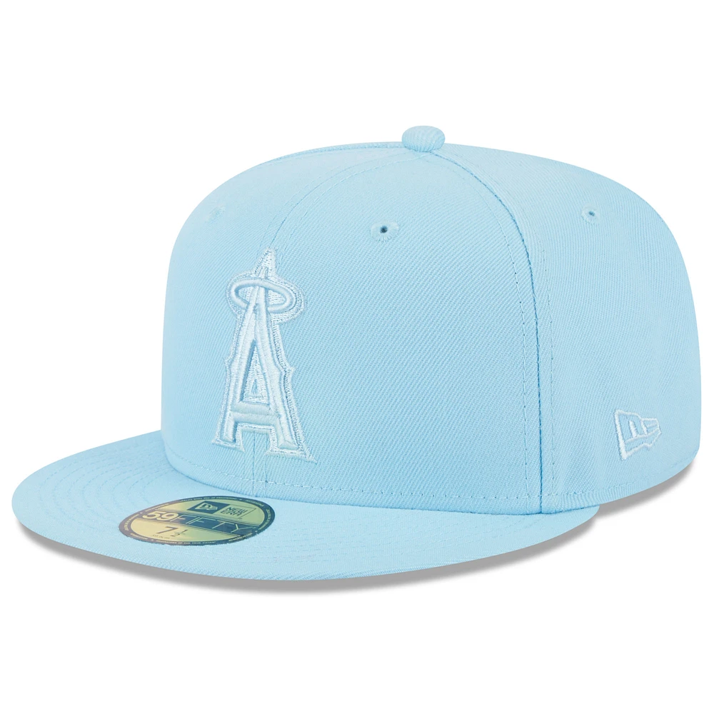 Men's New Era Light Blue Los Angeles Angels 2023 Spring Color Basic 59FIFTY Fitted Hat