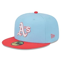 Men's New Era /Light Blue Athletics Spring Color Two-Tone 59FIFTY Fitted Hat