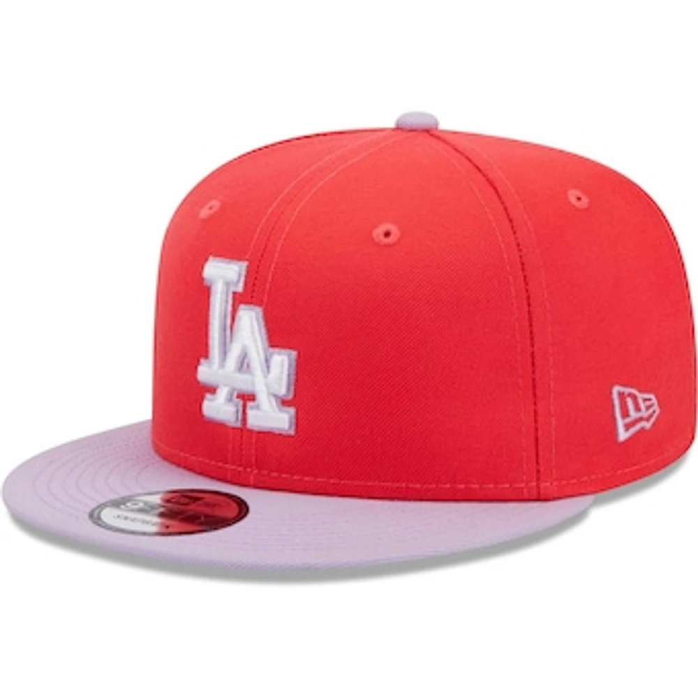 Men's New Era Red/Purple Los Angeles Dodgers Spring Basic Two-Tone 9FIFTY Snapback Hat