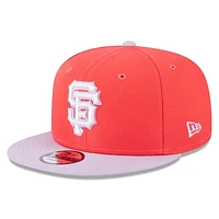 Men's New Era Red/Purple San Francisco Giants Spring Basic Two-Tone 9FIFTY Snapback Hat